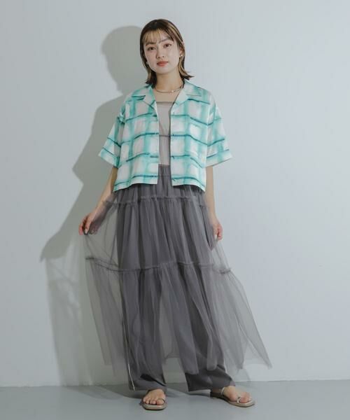 SENSE OF PLACE by URBAN RESEARCH / センスオブプレイス バイ アーバンリサーチ シャツ・ブラウス | サテンオープンカラークロップドシャツ | 詳細4