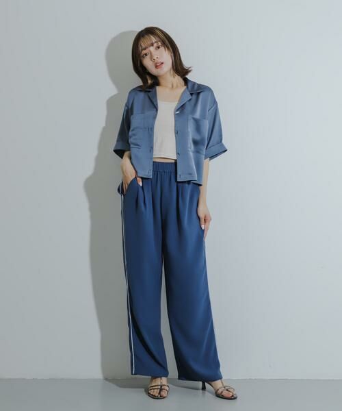 SENSE OF PLACE by URBAN RESEARCH / センスオブプレイス バイ アーバンリサーチ シャツ・ブラウス | サテンオープンカラークロップドシャツ | 詳細8