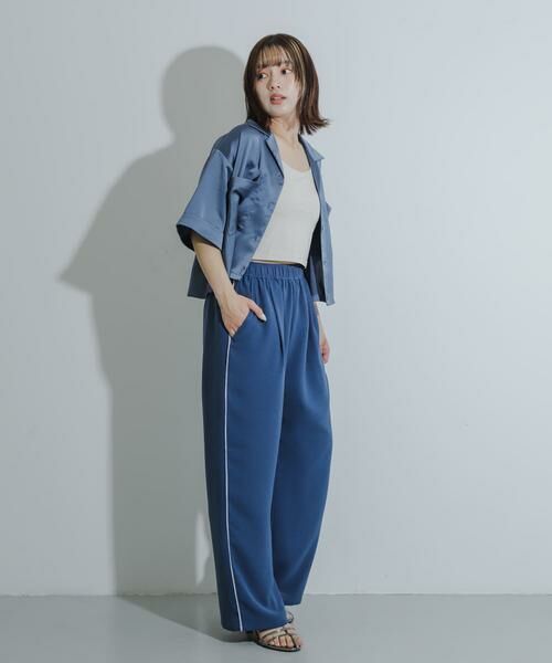 SENSE OF PLACE by URBAN RESEARCH / センスオブプレイス バイ アーバンリサーチ シャツ・ブラウス | サテンオープンカラークロップドシャツ | 詳細9