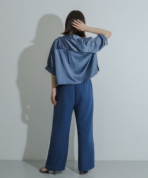 SENSE OF PLACE by URBAN RESEARCH / センスオブプレイス バイ アーバンリサーチ シャツ・ブラウス | サテンオープンカラークロップドシャツ | 詳細10