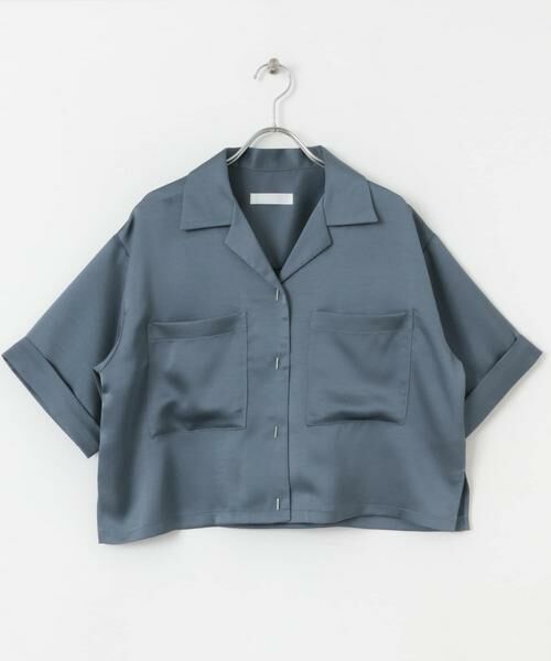 SENSE OF PLACE by URBAN RESEARCH / センスオブプレイス バイ アーバンリサーチ シャツ・ブラウス | サテンオープンカラークロップドシャツ | 詳細11