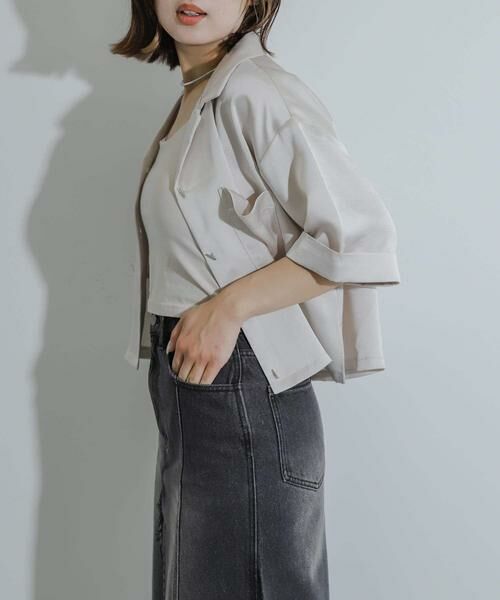 SENSE OF PLACE by URBAN RESEARCH / センスオブプレイス バイ アーバンリサーチ シャツ・ブラウス | サテンオープンカラークロップドシャツ | 詳細25