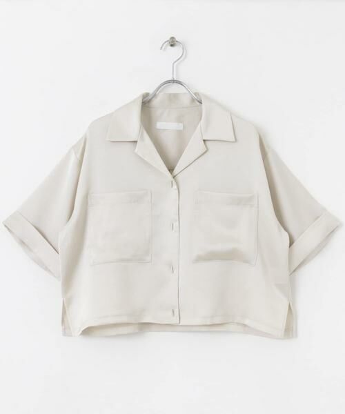 SENSE OF PLACE by URBAN RESEARCH / センスオブプレイス バイ アーバンリサーチ シャツ・ブラウス | サテンオープンカラークロップドシャツ | 詳細28