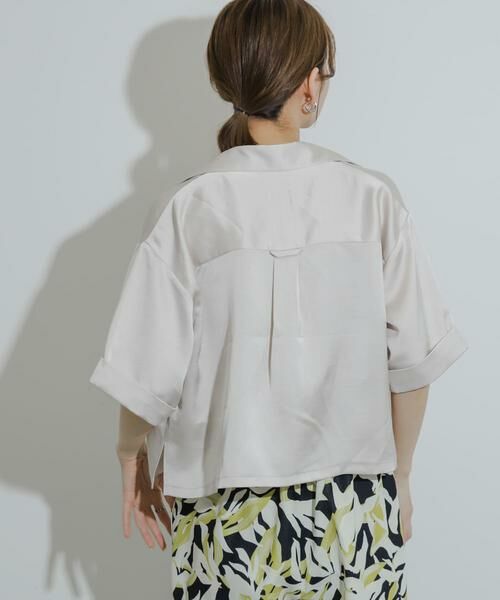 SENSE OF PLACE by URBAN RESEARCH / センスオブプレイス バイ アーバンリサーチ シャツ・ブラウス | サテンオープンカラークロップドシャツ | 詳細18