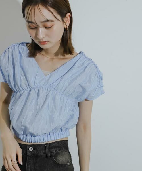 SENSE OF PLACE by URBAN RESEARCH / センスオブプレイス バイ アーバンリサーチ シャツ・ブラウス | クロップドギャザーブラウス | 詳細1