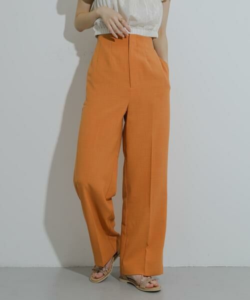 SENSE OF PLACE by URBAN RESEARCH/センスオブプレイス バイ アーバンリサーチ 『5サイズ展開』『UR TECH DRYLUXE』リネンライクワイドパンツ オレンジ XS SENSE OF PLACE by URBAN RESEARCH/センスオブプレイス バイ アーバンリサーチ 『5サイズ展開』『UR TECH DRYLUXE』リネンライクワイドパンツ オレンジ XS