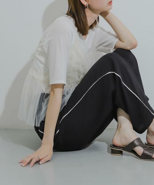 SENSE OF PLACE by URBAN RESEARCH / センスオブプレイス バイ アーバンリサーチ その他パンツ | サイドラインイージーパンツ(ブラック)