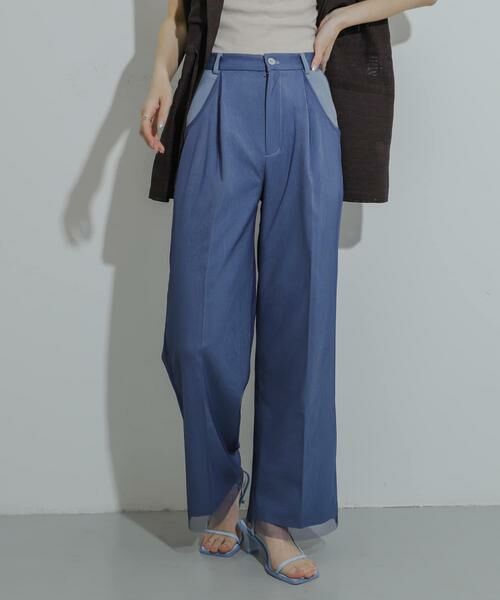 SENSE OF PLACE by URBAN RESEARCH / センスオブプレイス バイ アーバンリサーチ その他パンツ | チュールストレートパンツ | 詳細1