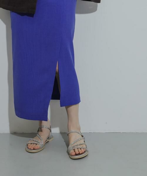 SENSE OF PLACE by URBAN RESEARCH / センスオブプレイス バイ アーバンリサーチ スカート | 『UR TECH DRYLUXE』リネンライクアシンメトリースカート | 詳細1