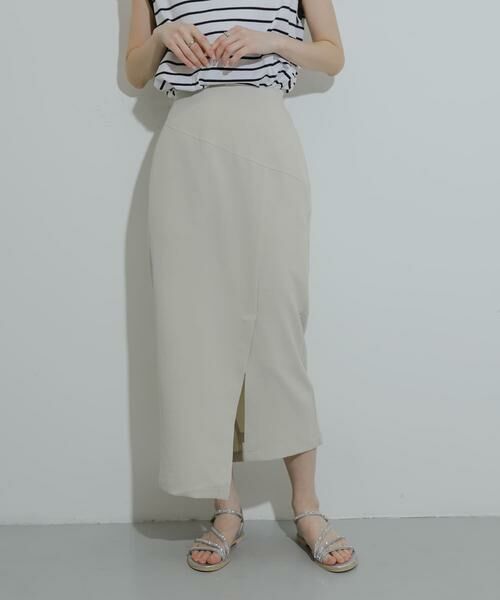 SENSE OF PLACE by URBAN RESEARCH/センスオブプレイス バイ アーバンリサーチ 『UR TECH DRYLUXE』リネンライクアシンメトリースカート ライトベージュ M SENSE OF PLACE by URBAN RESEARCH/センスオブプレイス バイ アーバンリサーチ 『UR TECH DRYLUXE』リネンライクアシンメトリースカート ライトベージュ M