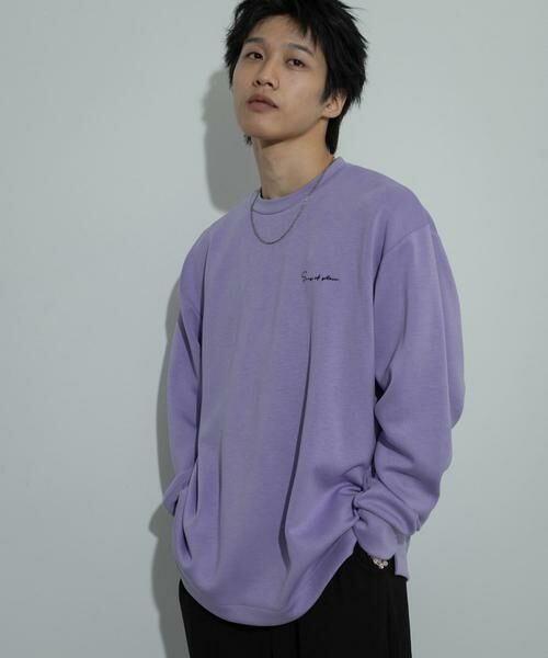 SENSE OF PLACE by URBAN RESEARCH / センスオブプレイス バイ アーバンリサーチ Tシャツ | 『ユニセックス』シシュウダンボールポンチロングスリーブ Tシャツ | 詳細10