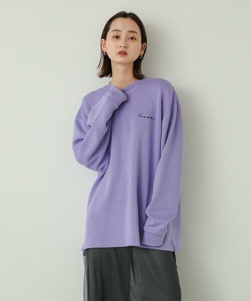 SENSE OF PLACE by URBAN RESEARCH / センスオブプレイス バイ アーバンリサーチ Tシャツ | 『ユニセックス』シシュウダンボールポンチロングスリーブ Tシャツ | 詳細3