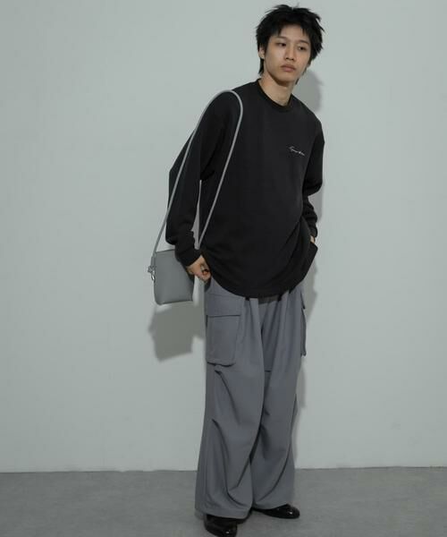 SENSE OF PLACE by URBAN RESEARCH / センスオブプレイス バイ アーバンリサーチ Tシャツ | 『ユニセックス』シシュウダンボールポンチロングスリーブ Tシャツ | 詳細30