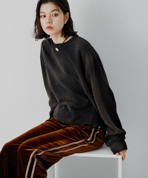 SENSE OF PLACE by URBAN RESEARCH/センスオブプレイス バイ アーバンリサーチ 『ユニセックス』ヴィンテージライクスウェット ブラック L SENSE OF PLACE by URBAN RESEARCH/センスオブプレイス バイ アーバンリサーチ 『ユニセックス』ヴィンテージライクスウェット ブラック L