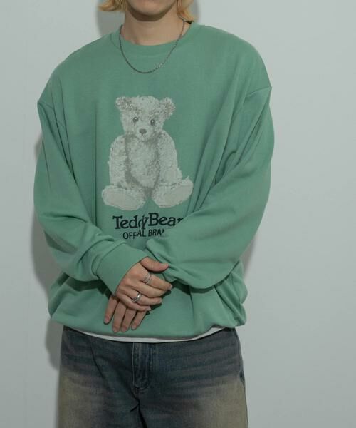 SENSE OF PLACE by URBAN RESEARCH / センスオブプレイス バイ アーバンリサーチ スウェット | 『別注』TeddyBear×SENSE OF PLACE　テディベアクルーネックスウェット | 詳細1