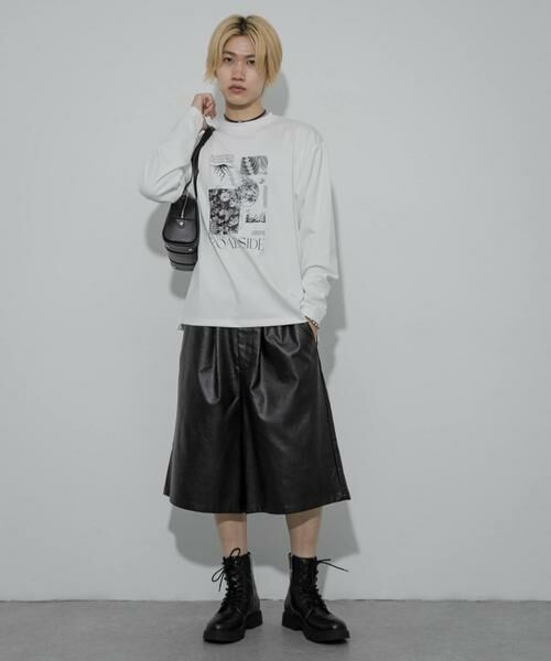 SENSE OF PLACE by URBAN RESEARCH / センスオブプレイス バイ アーバンリサーチ Tシャツ | ポンチグラフィックロングスリーブTシャツ A | 詳細4