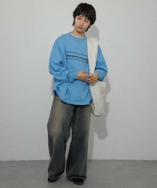 SENSE OF PLACE by URBAN RESEARCH / センスオブプレイス バイ アーバンリサーチ Tシャツ | 『別注』BASQUIAT×SENSE OF PLACE ロゴロングスリーブTシャツ | 詳細4