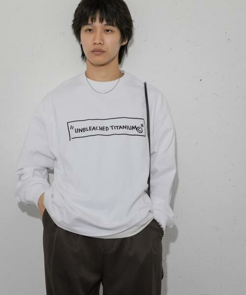 SENSE OF PLACE by URBAN RESEARCH / センスオブプレイス バイ アーバンリサーチ Tシャツ | 『別注』BASQUIAT×SENSE OF PLACE ロゴロングスリーブTシャツ | 詳細10