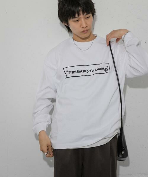 SENSE OF PLACE by URBAN RESEARCH / センスオブプレイス バイ アーバンリサーチ Tシャツ | 『別注』BASQUIAT×SENSE OF PLACE ロゴロングスリーブTシャツ | 詳細12