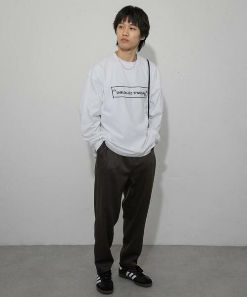 SENSE OF PLACE by URBAN RESEARCH / センスオブプレイス バイ アーバンリサーチ Tシャツ | 『別注』BASQUIAT×SENSE OF PLACE ロゴロングスリーブTシャツ | 詳細13