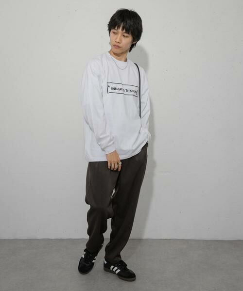 SENSE OF PLACE by URBAN RESEARCH / センスオブプレイス バイ アーバンリサーチ Tシャツ | 『別注』BASQUIAT×SENSE OF PLACE ロゴロングスリーブTシャツ | 詳細14