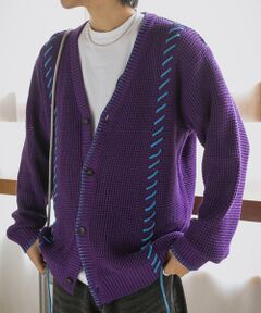 SENSE OF PLACE by URBAN RESEARCH / センスオブプレイス バイ アーバンリサーチ カーディガン・ボレロ | 『ユニセックス』ブランケットステッチカーディガン