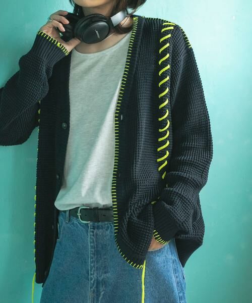 SENSE OF PLACE by URBAN RESEARCH / センスオブプレイス バイ アーバンリサーチ カーディガン・ボレロ | 『ユニセックス』ブランケットステッチカーディガン | 詳細16