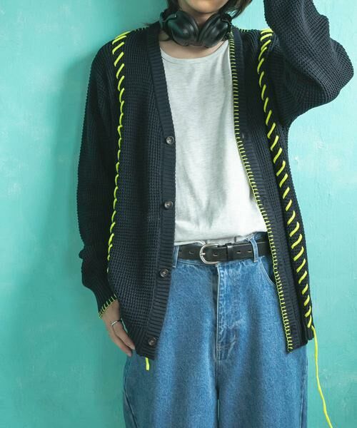 SENSE OF PLACE by URBAN RESEARCH / センスオブプレイス バイ アーバンリサーチ カーディガン・ボレロ | 『ユニセックス』ブランケットステッチカーディガン | 詳細17