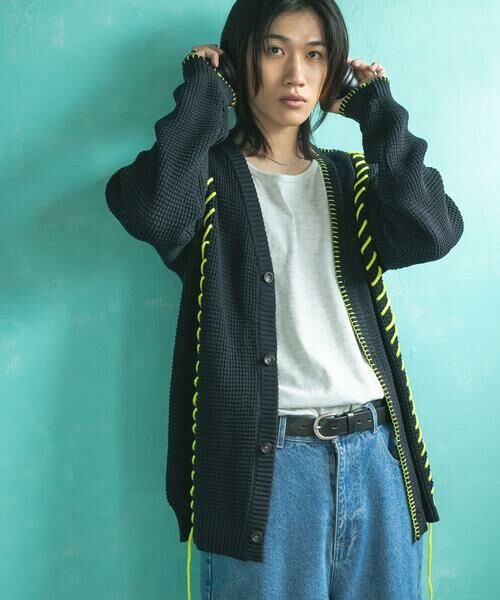 SENSE OF PLACE by URBAN RESEARCH / センスオブプレイス バイ アーバンリサーチ カーディガン・ボレロ | 『ユニセックス』ブランケットステッチカーディガン | 詳細19
