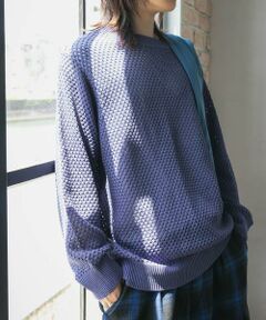 SENSE OF PLACE by URBAN RESEARCH / センスオブプレイス バイ アーバンリサーチ ニット・セーター | 『洗濯可』シアーメッシュクルーネックニット
