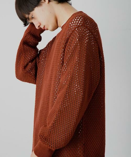 SENSE OF PLACE by URBAN RESEARCH / センスオブプレイス バイ アーバンリサーチ ニット・セーター | 『洗濯可』シアーメッシュクルーネックニット | 詳細11