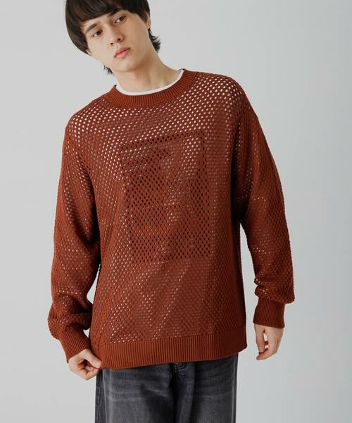 SENSE OF PLACE by URBAN RESEARCH / センスオブプレイス バイ アーバンリサーチ ニット・セーター | 『洗濯可』シアーメッシュクルーネックニット | 詳細12