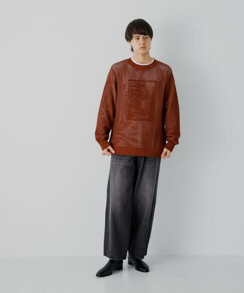 SENSE OF PLACE by URBAN RESEARCH / センスオブプレイス バイ アーバンリサーチ ニット・セーター | 『洗濯可』シアーメッシュクルーネックニット | 詳細15