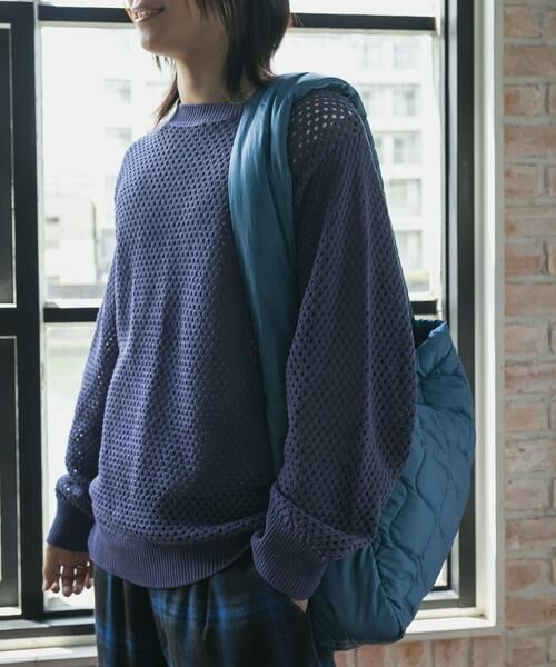 SENSE OF PLACE by URBAN RESEARCH / センスオブプレイス バイ アーバンリサーチ ニット・セーター | 『洗濯可』シアーメッシュクルーネックニット | 詳細23