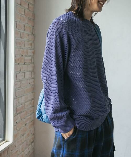 SENSE OF PLACE by URBAN RESEARCH / センスオブプレイス バイ アーバンリサーチ ニット・セーター | 『洗濯可』シアーメッシュクルーネックニット | 詳細24