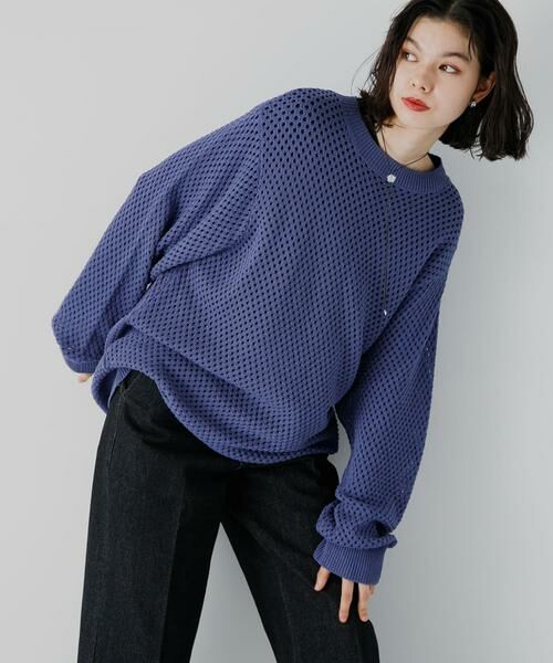 SENSE OF PLACE by URBAN RESEARCH / センスオブプレイス バイ アーバンリサーチ ニット・セーター | 『洗濯可』シアーメッシュクルーネックニット | 詳細29