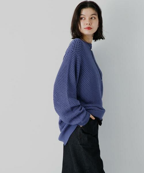 SENSE OF PLACE by URBAN RESEARCH / センスオブプレイス バイ アーバンリサーチ ニット・セーター | 『洗濯可』シアーメッシュクルーネックニット | 詳細30