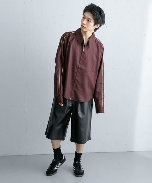 SENSE OF PLACE by URBAN RESEARCH / センスオブプレイス バイ アーバンリサーチ シャツ・ブラウス | サイドラインピンストライプジップシャツ | 詳細10