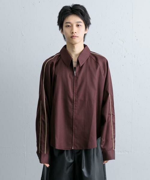 SENSE OF PLACE by URBAN RESEARCH / センスオブプレイス バイ アーバンリサーチ シャツ・ブラウス | サイドラインピンストライプジップシャツ | 詳細12