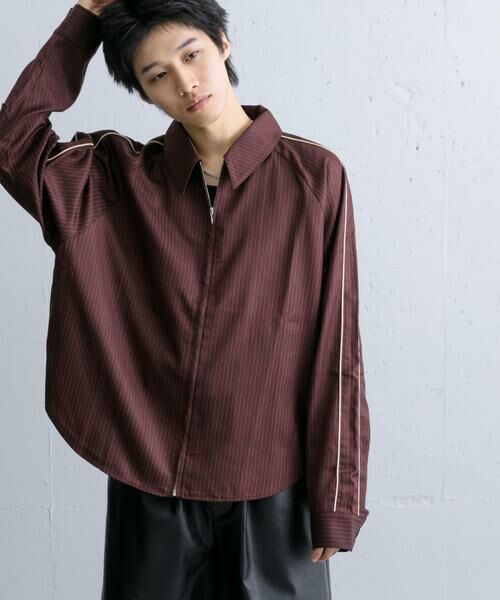 SENSE OF PLACE by URBAN RESEARCH / センスオブプレイス バイ アーバンリサーチ シャツ・ブラウス | サイドラインピンストライプジップシャツ | 詳細5