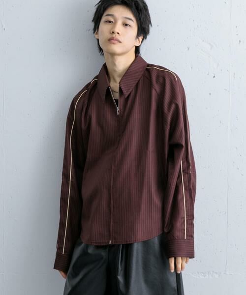 SENSE OF PLACE by URBAN RESEARCH / センスオブプレイス バイ アーバンリサーチ シャツ・ブラウス | サイドラインピンストライプジップシャツ | 詳細6