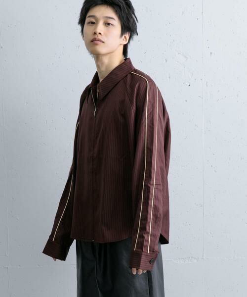 SENSE OF PLACE by URBAN RESEARCH / センスオブプレイス バイ アーバンリサーチ シャツ・ブラウス | サイドラインピンストライプジップシャツ | 詳細7