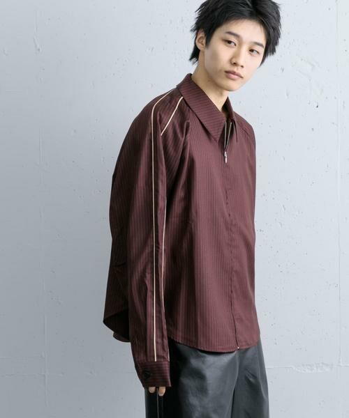 SENSE OF PLACE by URBAN RESEARCH / センスオブプレイス バイ アーバンリサーチ シャツ・ブラウス | サイドラインピンストライプジップシャツ | 詳細8