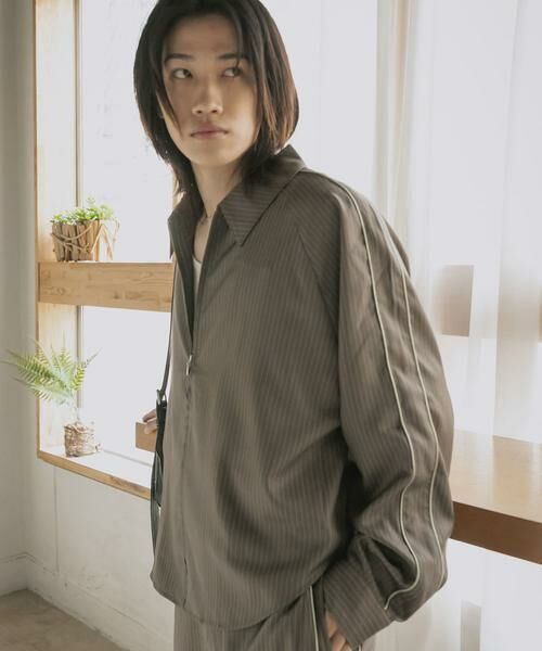 SENSE OF PLACE by URBAN RESEARCH / センスオブプレイス バイ アーバンリサーチ シャツ・ブラウス | サイドラインピンストライプジップシャツ | 詳細22