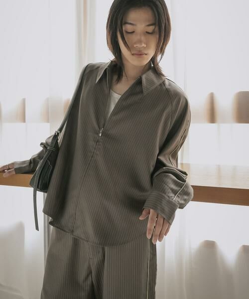 SENSE OF PLACE by URBAN RESEARCH / センスオブプレイス バイ アーバンリサーチ シャツ・ブラウス | サイドラインピンストライプジップシャツ | 詳細23