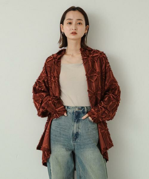 SENSE OF PLACE by URBAN RESEARCH / センスオブプレイス バイ アーバンリサーチ シャツ・ブラウス | フリンジジャガードレギュラーカラーシャツ | 詳細1