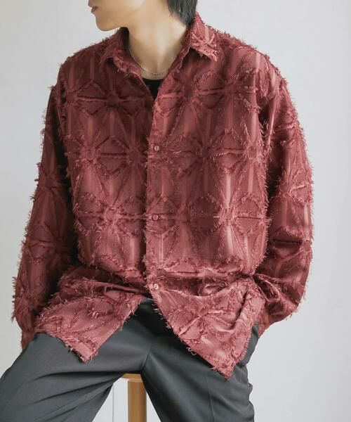 SENSE OF PLACE by URBAN RESEARCH / センスオブプレイス バイ アーバンリサーチ シャツ・ブラウス | フリンジジャガードレギュラーカラーシャツ | 詳細11