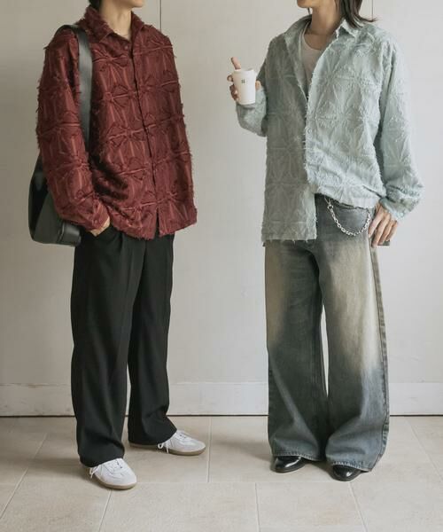 SENSE OF PLACE by URBAN RESEARCH / センスオブプレイス バイ アーバンリサーチ シャツ・ブラウス | フリンジジャガードレギュラーカラーシャツ | 詳細12