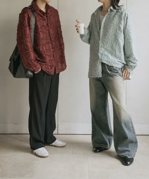 SENSE OF PLACE by URBAN RESEARCH / センスオブプレイス バイ アーバンリサーチ シャツ・ブラウス | フリンジジャガードレギュラーカラーシャツ | 詳細13