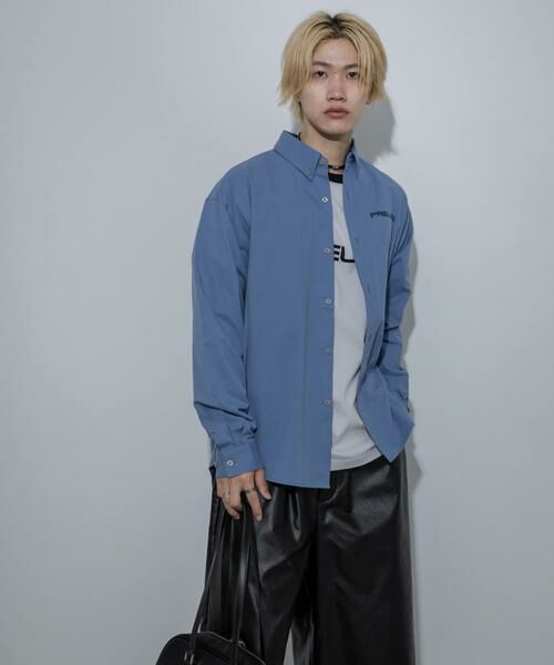 SENSE OF PLACE by URBAN RESEARCH/センスオブプレイス バイ アーバンリサーチ HONDA Button Down Long-Sleeve Shirts ブルー M SENSE OF PLACE by URBAN RESEARCH/センスオブプレイス バイ アーバンリサーチ HONDA Button Down Long-Sleeve Shirts ブルー M
